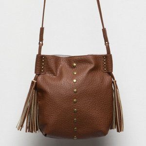 Simple Chic Brown Tassel Crossbody Bag